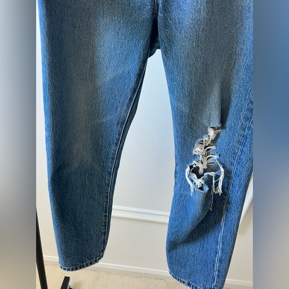 Levi’s 501 cropped jeans W24 L26 medium wash 100% cotton - Picture 4 of 12